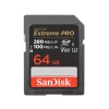 Sandisk Carte Mémoire Extreme Pro 64 Go - Vidéo 6K, Vitesse 200 Mo/s, Récupération Données