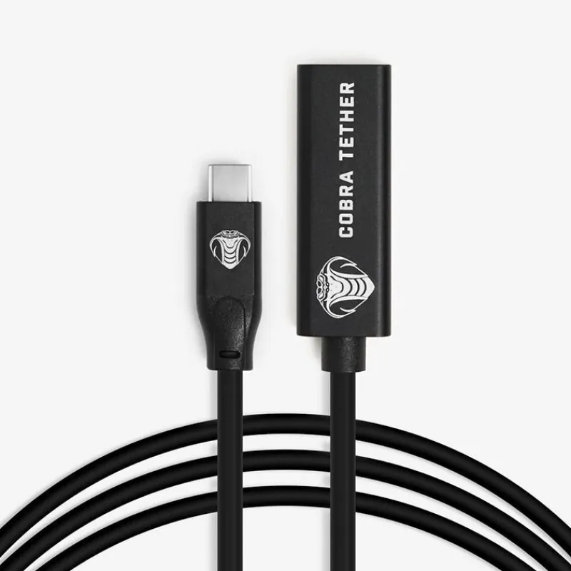 Cobra Tether USB-C/USB-C Femelle - 10m - Noir