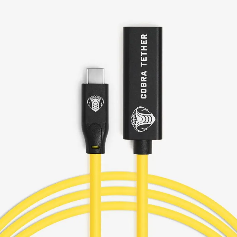Cobra Tether USB-C/USB-C Femelle - 5m - Jaune