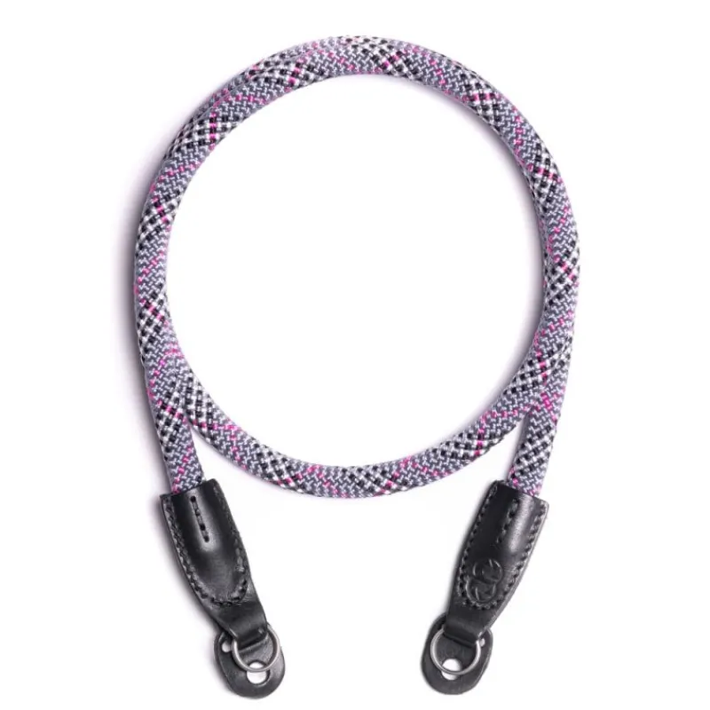 Cooph rope Camera Strap plaid grey/fuschia 130cm