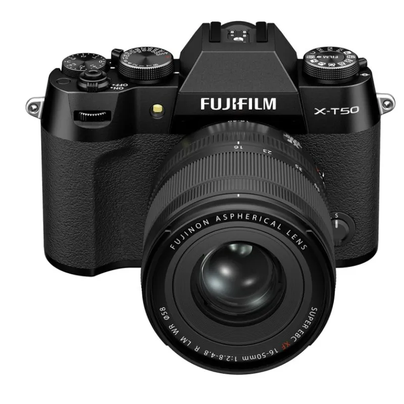 Fujifilm Découvrez le FUJI X-T50 NOIR + XF16-50mm: appareil photo hybride compact, 40,2 MP, vidéo 6,2K, 20 simulations de film, stabilisa