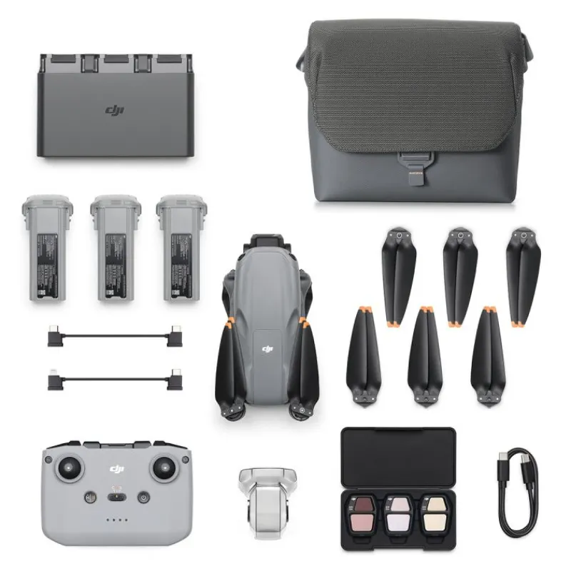 DJI Air 3S Fly More Combo avec radio RC-N3 - Drone double caméra 4K HDR, détection omnidirectionnelle
