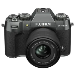 Fujifilm FUJI X-T50 CHARCOAL + XC 15-45mm : Appareil Photo Hybride 40,2 MP avec Vidéo 6,2K et Simulations de Film