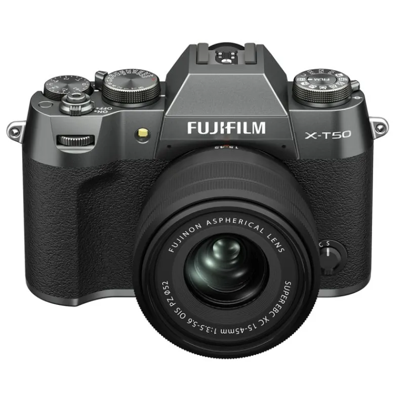 Fujifilm FUJI X-T50 CHARCOAL + XC 15-45mm : Appareil Photo Hybride 40,2 MP avec Vidéo 6,2K et Simulations de Film