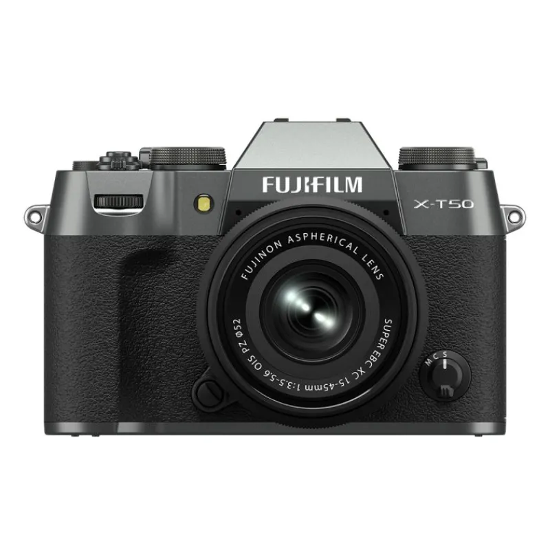 Fujifilm FUJI X-T50 CHARCOAL + XC 15-45mm : Appareil Photo Hybride 40,2 MP avec Vidéo 6,2K et Simulations de Film