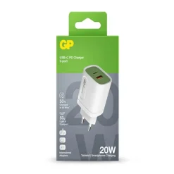 Gp batteries GP Chargeur Mural X2 USB 24W - Charge rapide, 2 ports USB, 100-240V