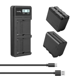 Smallrig Kit 3823 NP-F970 - 2 Batteries + Chargeur USB-C pour Sony