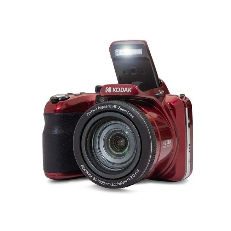 Kodak AZ425RD Rouge - Bridge 16 MP, Zoom 42x, Vidéo HD, Design élégant