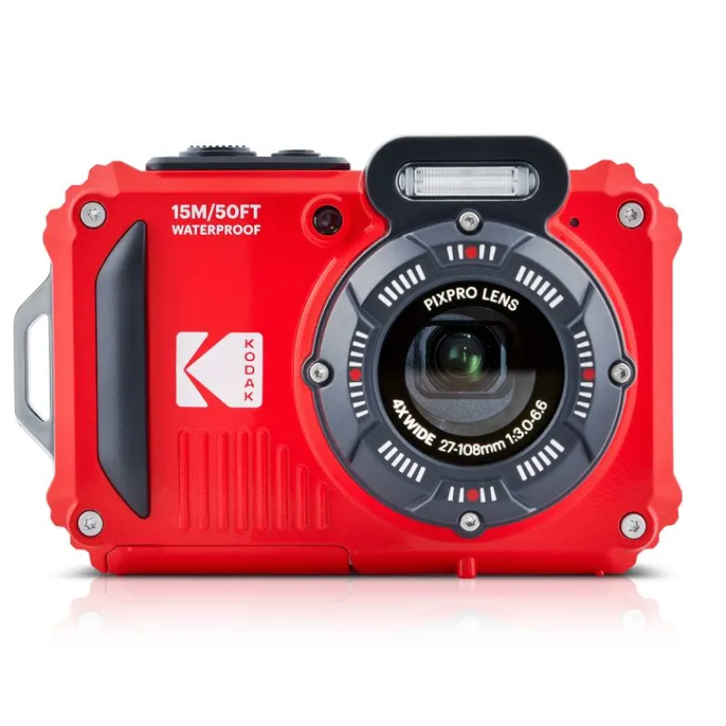 Kodak PixPro WPZ2 rouge - Appareil Photo Étanche et Antichoc 16MP avec Wi-Fi
