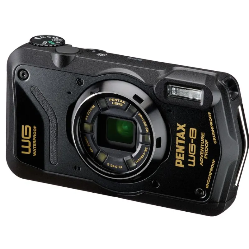 Pentax WG-8 noir : Appareil Photo Tout-Terrain 20MP, Vidéo 4K, Étanche 20m