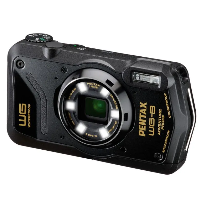 Pentax WG-8 noir : Appareil Photo Tout-Terrain 20MP, Vidéo 4K, Étanche 20m