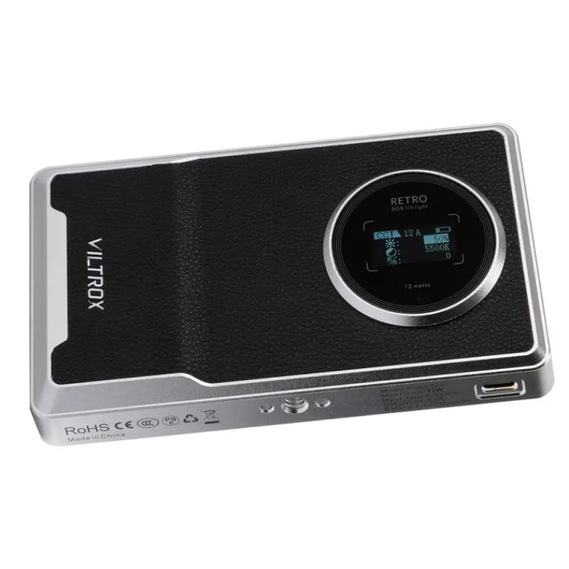 Viltrox Projecteur LED de poche Retro 12X RGB - Lumière portable pour prises de vue créatives
