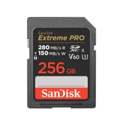 Sandisk SD Extreme Pro 256 Go UHS-II V60 - Vidéo 6K, Fiabilité Exceptionnelle