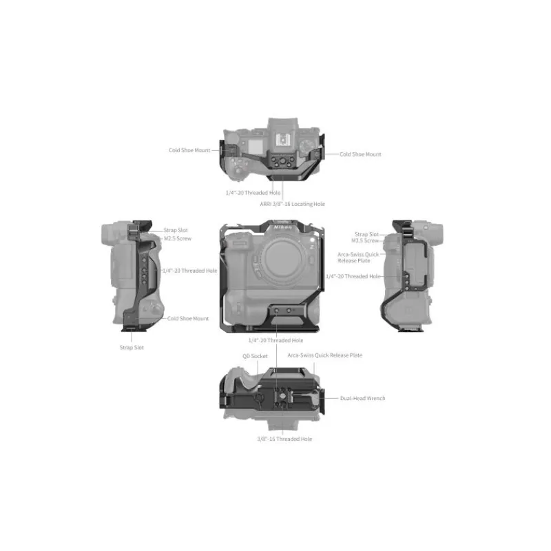 Smallrig 4524 Cage Nikon Z 6III avec Poignée MB-N14